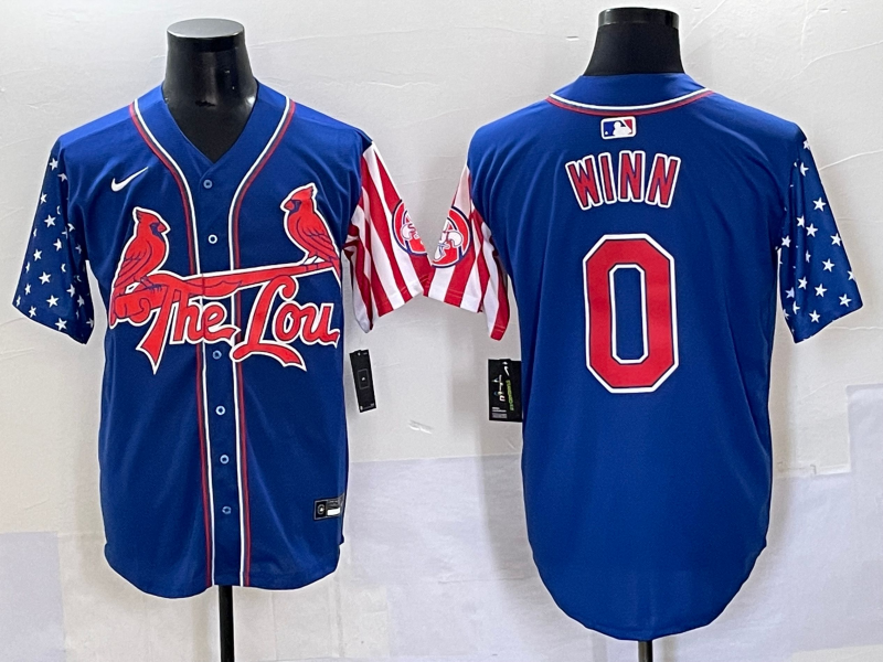 Men St.Louis Cardinals #0 Winn blue 2025 Nike Game MLB Jersey style 11